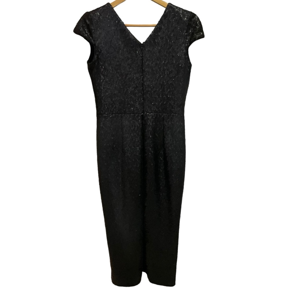 Dress the Population Women’s Allison Midi Sheath Dress Plunging V-neck S… - Picture 7 of 16